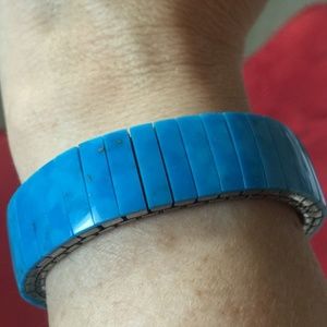Real turquoise stretchy bracelet